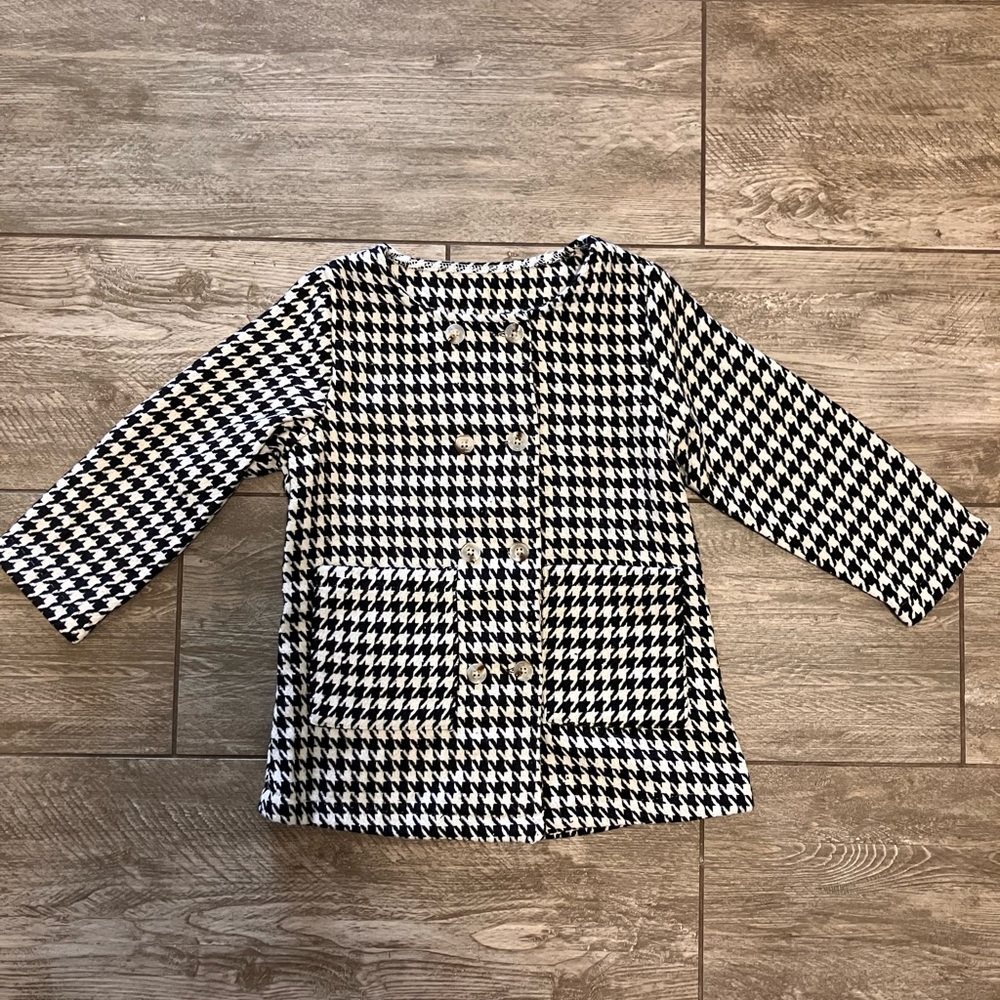 Black and White Houndstooth Jacket